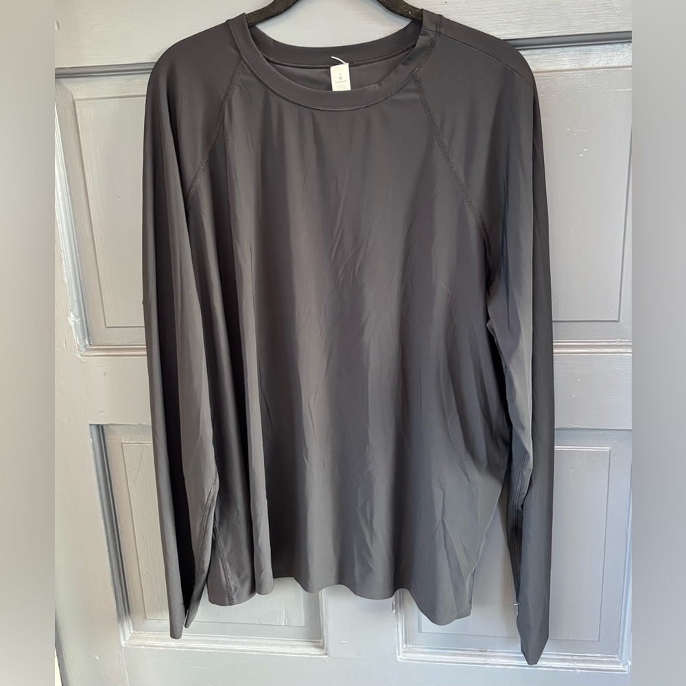 Lululemon Sun Shelter Rash Guard Black Long Sleeve Shape Wear Like Fit Size XL
